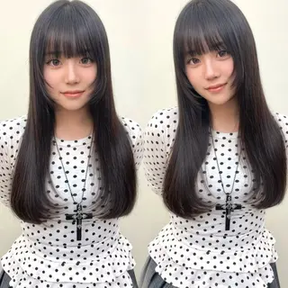 ロング londnaitre 乙川友杏のヘアスタイル