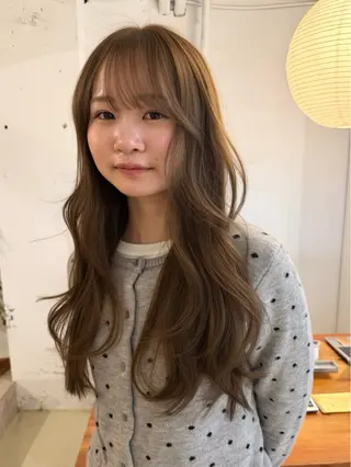 ロング 落合希 Olivebeigeのヘアスタイル