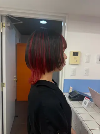 セミロング 艶髪カラー Annaೀのヘアスタイル