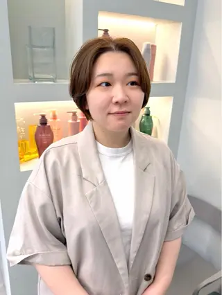 ショート カラー 挟間  直人のヘアスタイル