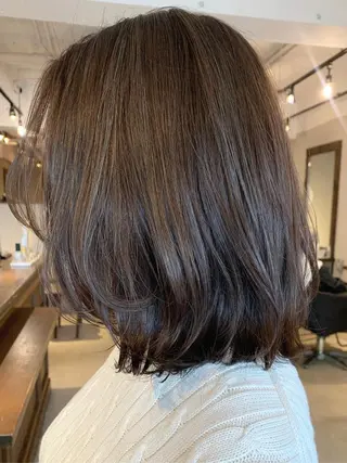 ミディアム カラー 透明感カラー✂︎ /縮毛矯正/YUKAのヘアスタイル