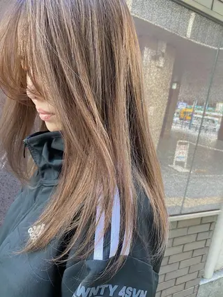 ロング カラー 菅村 勇亮のヘアスタイル