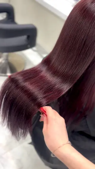 ロング 🎀暖色カラー🎀 韓国ヘア まなかのヘアスタイル