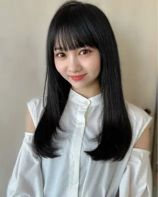 ロング カラー パーマ ヘアアレンジ メンズ キッズ 銀座✨レイヤーカット 顔まわり/坂本亜裟海のヘアスタイル