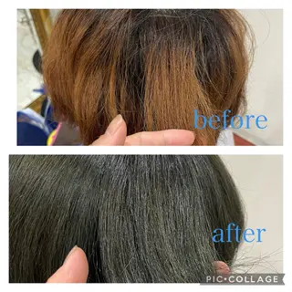 ミディアム カラー 川瀬 夢来のヘアスタイル