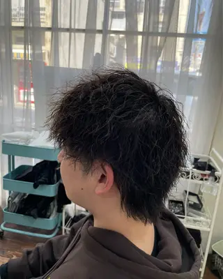 ショート パーマ メンズ 姫路アンメリーアン ダンのヘアスタイル