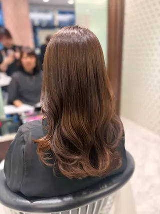 セミロング パーマ 🌸銀座コテ巻き風 パーマ🌸いでいあやのヘアスタイル