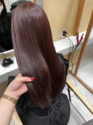 ロング カラー ヘアアレンジ 暖色韓国ヘア🩷 Yuukaのヘアスタイル