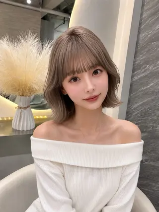 ミディアム カラー 🤍韓国風レイヤー/ 艶髪🤍鳥越美羽のヘアスタイル