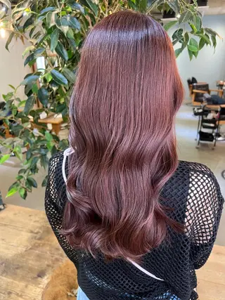 セミロング カラー ブリーチなしカラー 🌿脇黒丸 彩のヘアスタイル