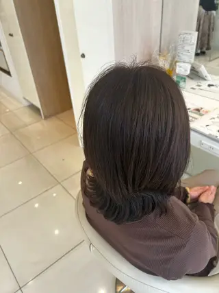 ミディアム カラー 縮毛矯正&髪質改善 西野のヘアスタイル
