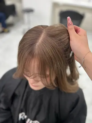 ロング 🎀暖色カラー🎀 韓国ヘア まなかのヘアスタイル