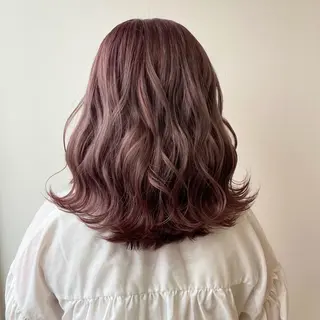 ミディアム カラー ヘアアレンジ 🪽髪質改善縮毛矯正 🤍MIU🤍のヘアスタイル