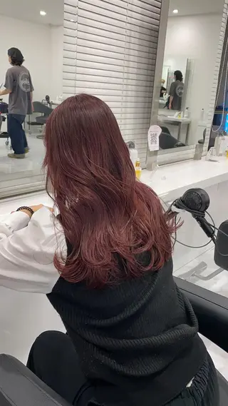 セミロング カラー ヘアアレンジ ブリーチなしトレンド SHUSAKUのヘアスタイル