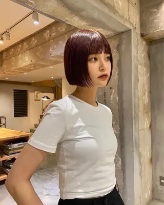 ショート カラー しょうのともき ボブ／ブラウンカラーのヘアスタイル