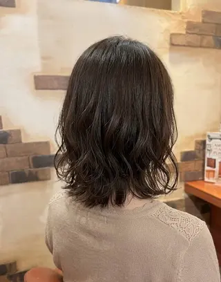 ミディアム パーマ flencia 丸 和博|カットのヘアスタイル