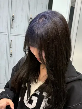 ロング カラー 中川 茜里のヘアスタイル