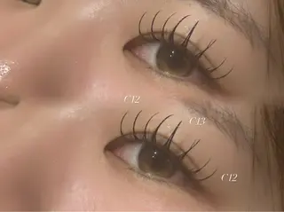 マツエク・マツパ 韓国風艶髪カラー× 束感まつ毛🎀美雨のマツエク・マツパデザイン