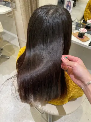 ロング 髪質改善・縮毛矯正 濱　泰賀のヘアスタイル