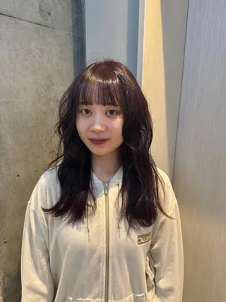 ロング カラー カットモデル募集 suzUkaのヘアスタイル