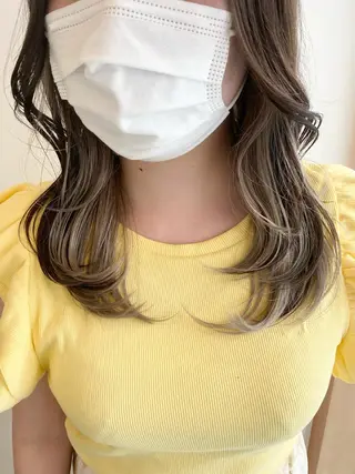 ロング カラー レイヤー・ハッシュ ウルフ・武蔵小杉のヘアスタイル