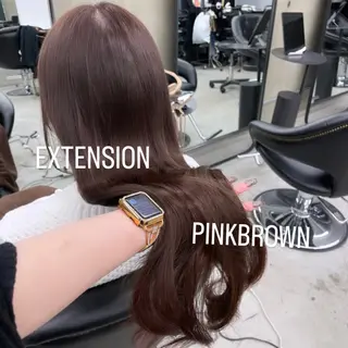 ロング カラー エクステ🩵ブリーチ 韓国ヘア🩵KAEのヘアスタイル