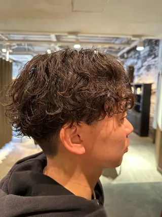 ショート パーマ ヘアアレンジ メンズ MODE K’s川西 瀧尻光のヘアスタイル