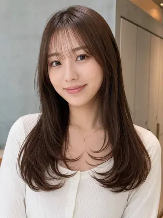 ロング カラー パーマ ヘアアレンジ 平川 友理/韓国ヘア💘のヘアスタイル