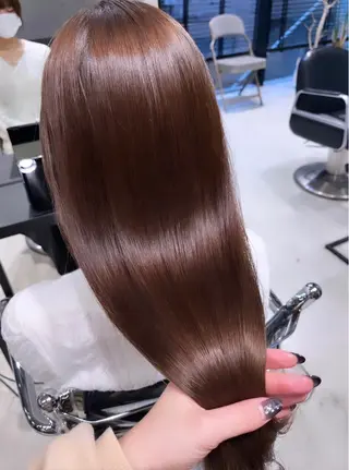 ロング カラー パーマ ヘアアレンジ 透明感カラー✂︎ /縮毛矯正/YUKAのヘアスタイル