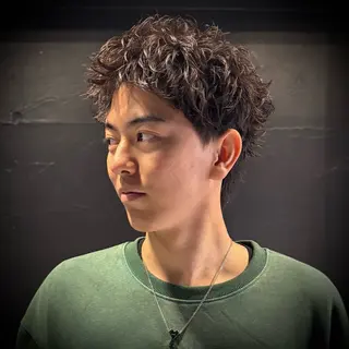 ショート パーマ メンズ スパイキーショート 心斎橋【戸兵吏駒】のヘアスタイル
