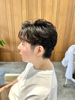 ショート パーマ メンズ 佐藤 悠生 メンズパーマ.カットのヘアスタイル
