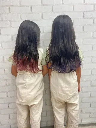 ミディアム カラー キッズ ブリーチカラー🫧 森　凪沙のヘアスタイル