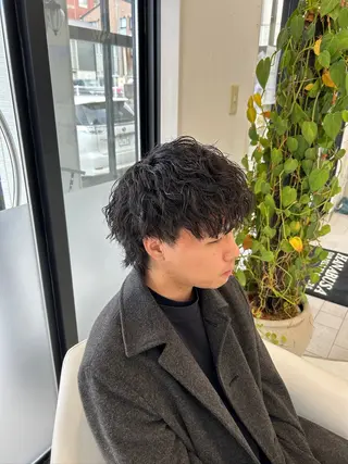 ショート パーマ ヘアアレンジ メンズ メンズカット/パーマ チバト　クウトのヘアスタイル