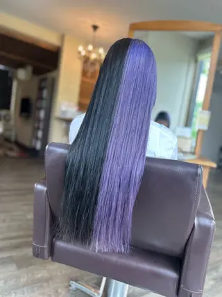 ロング カラー 井上 花音のヘアスタイル