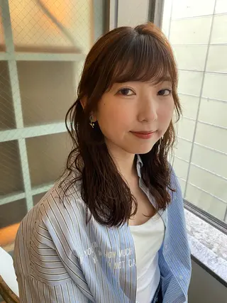 ロング パーマ フレンチボブパーマ Yuukiのヘアスタイル