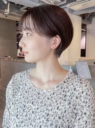 ショート カラー パーマ ヘアアレンジ ITbyALBUM 中野店のヘアスタイル