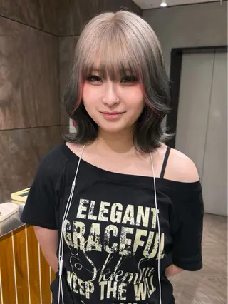 ミディアム カラー 💘心斎橋ダブルカラ ー💘minamiのヘアスタイル