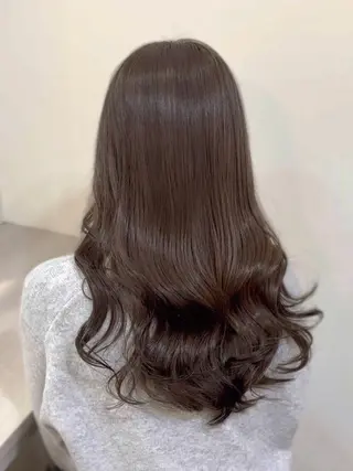 セミロング カラー ブリーチなしベージュ 特化 松村 茶屋町のヘアスタイル