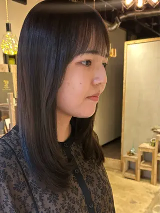 セミロング 北原 紗希のヘアスタイル