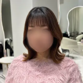 ミディアム 後藤 瑠菜のヘアスタイル