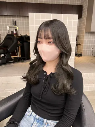 ロング カラー パーマ ヘアアレンジ メンズ 上品＆韓国風 🥀海心🥀のヘアスタイル