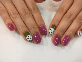 ネイル はばすみれ🎀ﾈｲﾙ 光ﾌｪｲｼｬﾙ ﾍｱのネイルデザイン