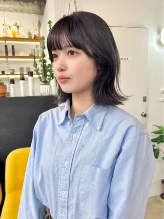 ミディアム カラー 暖色系特化さくら /福岡天神/レイヤーのヘアスタイル