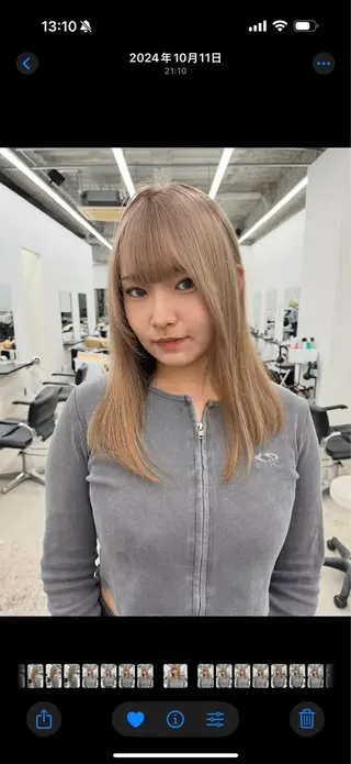 セミロング 守山区/カット モデル募集/後藤愛空のヘアスタイル