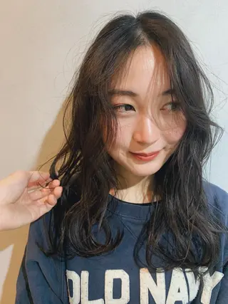 ロング カラー パーマ ボブパーマコテ巻き風 パーマNo1深江秀平のヘアスタイル