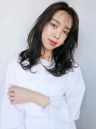 ロング カラー パーマ ヘアアレンジ ITbyALBUM 中野店のヘアスタイル