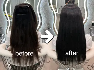 ロング ヘアアレンジ 大宮縮毛矯正🩵 レイヤー 佐藤和のヘアスタイル