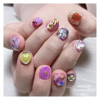 ショート ネイル 🐾enen style 🐾のネイルデザイン