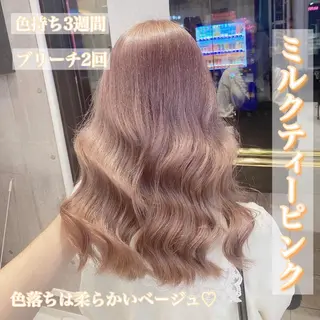 ロング カラー ヘアアレンジ メンズ キッズ マツエク・マツパ ブリーチの髪様 MASATOのヘアスタイル