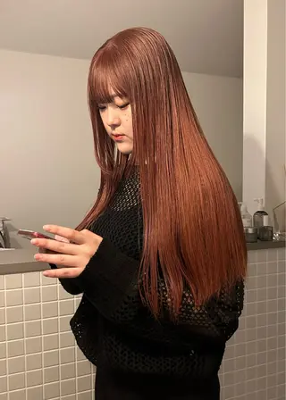 ロング カラー 竹市 彩乃のヘアスタイル